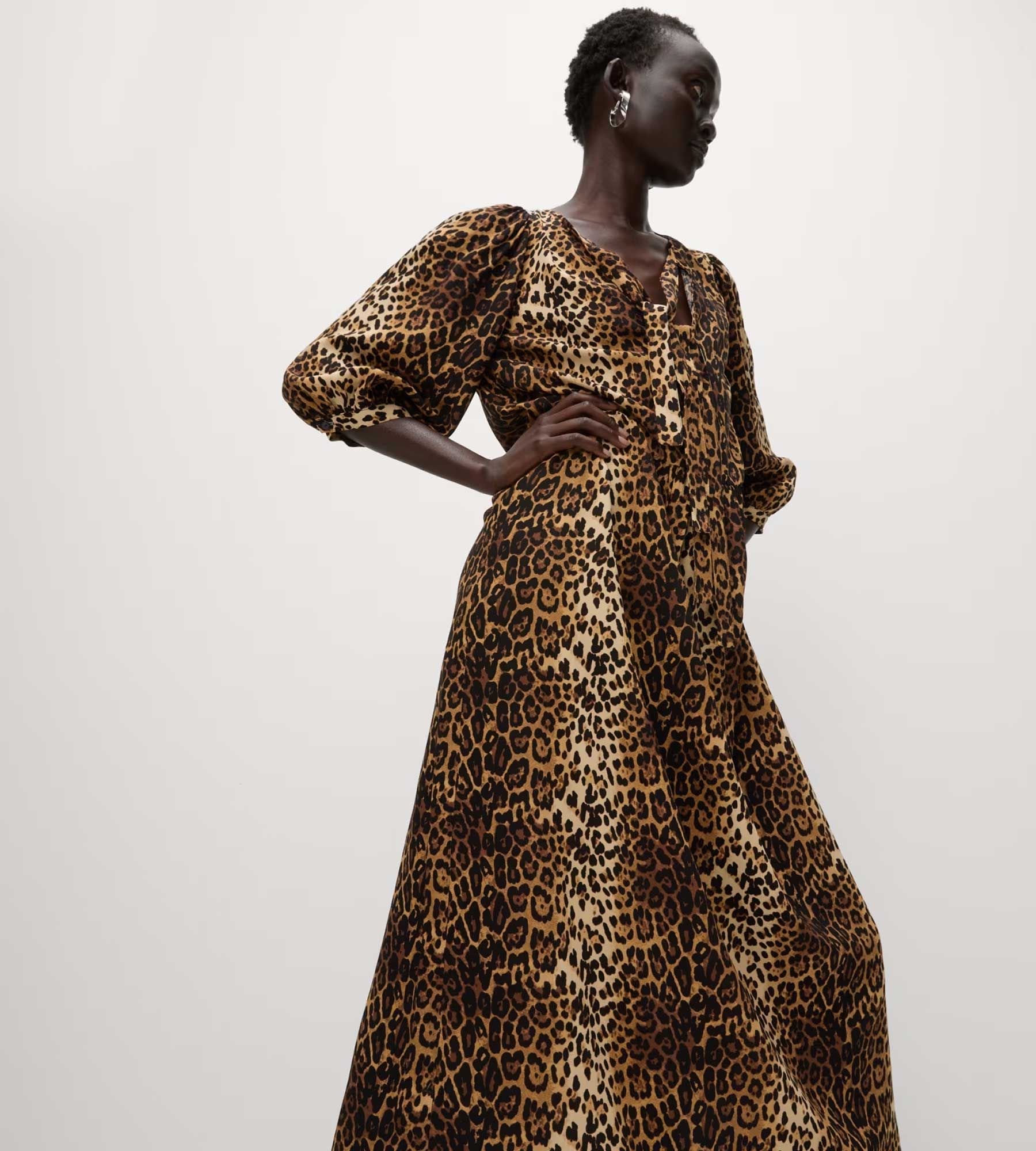 This Marks Spencer animal print midi dress is a seasonal staple