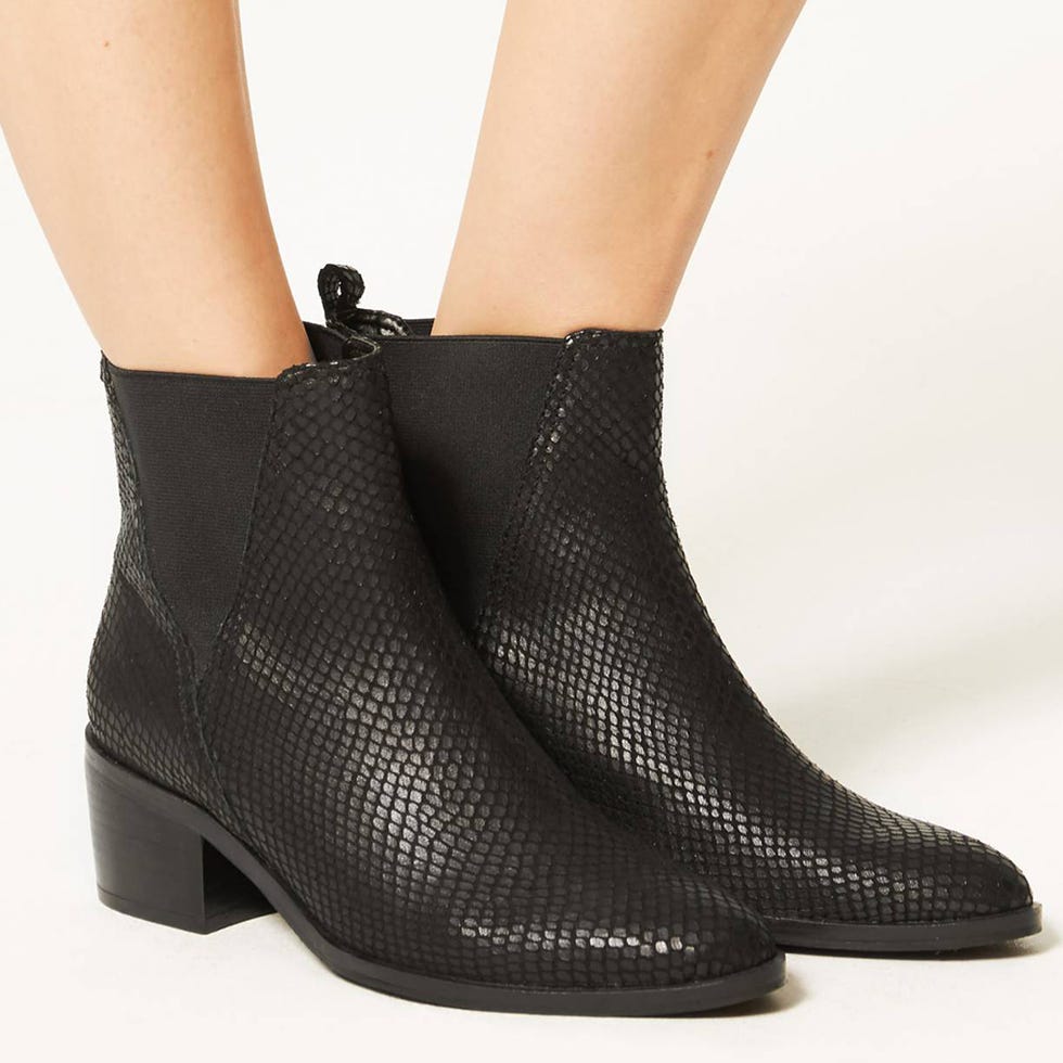 marks and spencers black boots