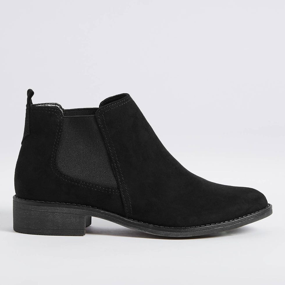 marks and spencer black suede boots