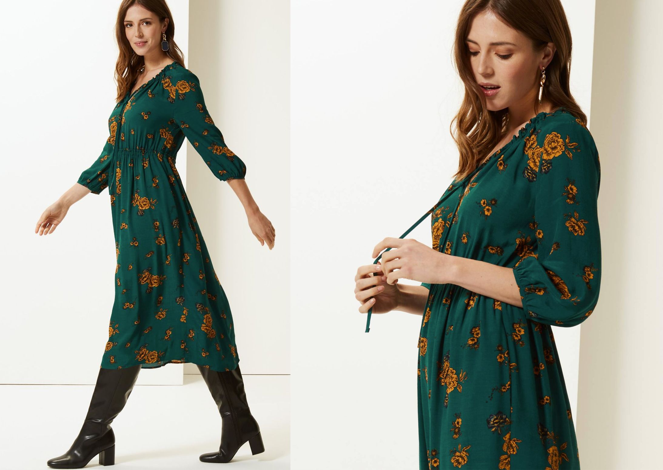 Marks and spencer silk on sale dress