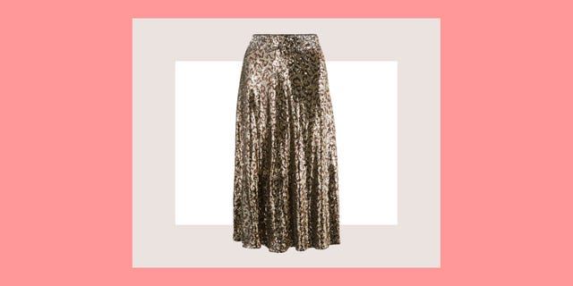 Marks & Spencer leopard print sequin skirt