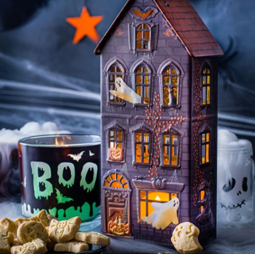 marks and spencer light up halloween biscuit tins