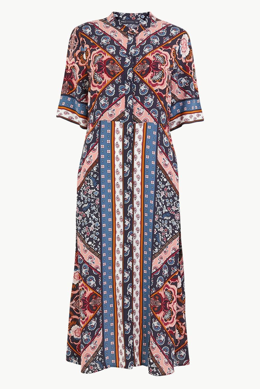 Marks & Spencer's scarf print midi dress is perfect for any summer event