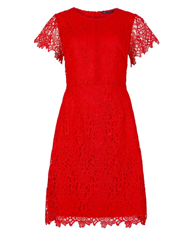 Marks & Spencer red lace dress