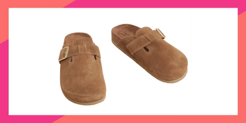 marks spencer buckled suede mules