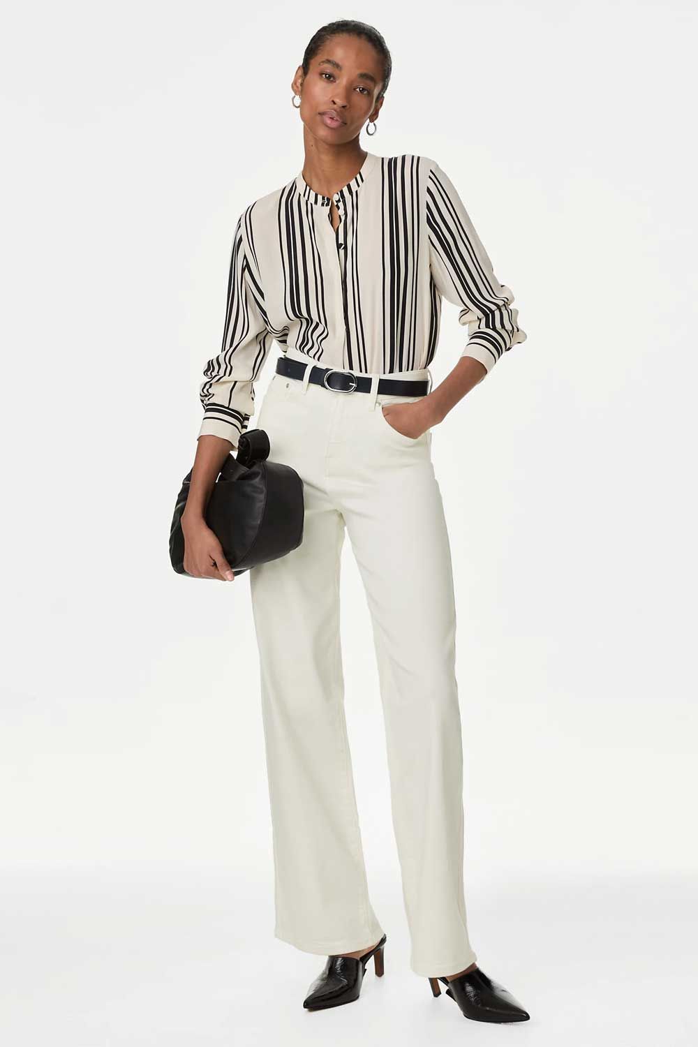 M&s white trousers best sale