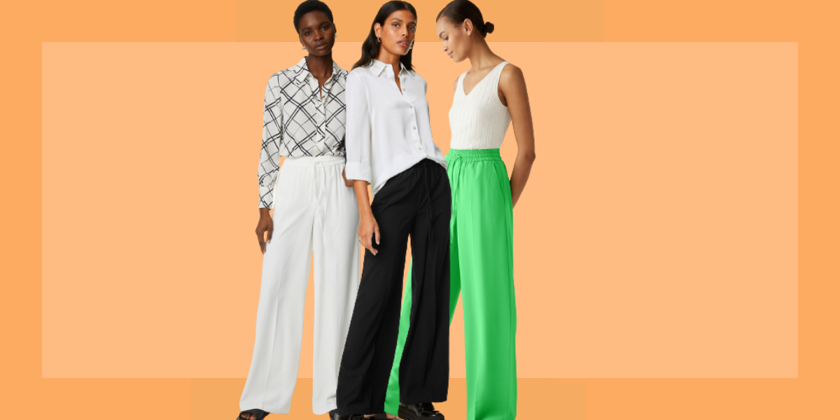 The best wideleg trousers to wear with trainers From MS to  Other  Stories Zara  MORE  HELLO