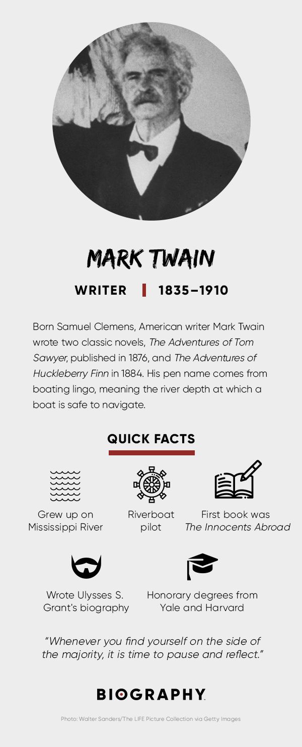 Mark Twain Fact Card