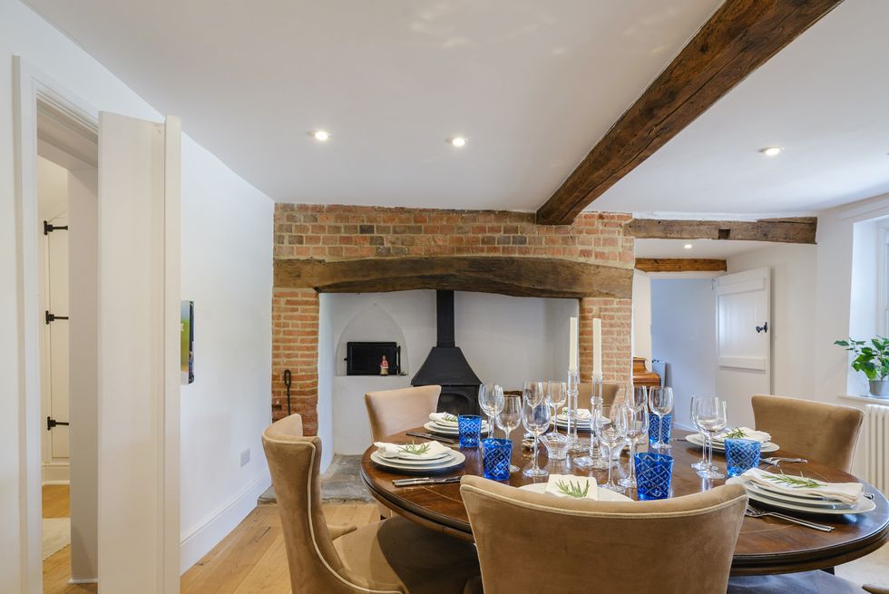 thatched cottage for sale dining room