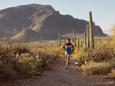 marlinda bedonie, navajo and tohono o'odham,  running in tucson, arizona