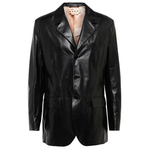 Mens leather hotsell top coat