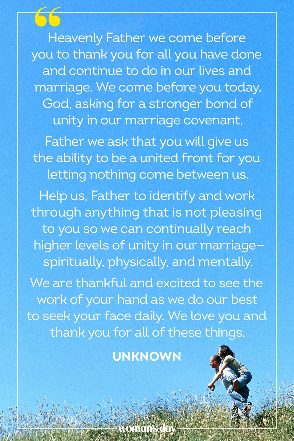 prayer for marriage unknown