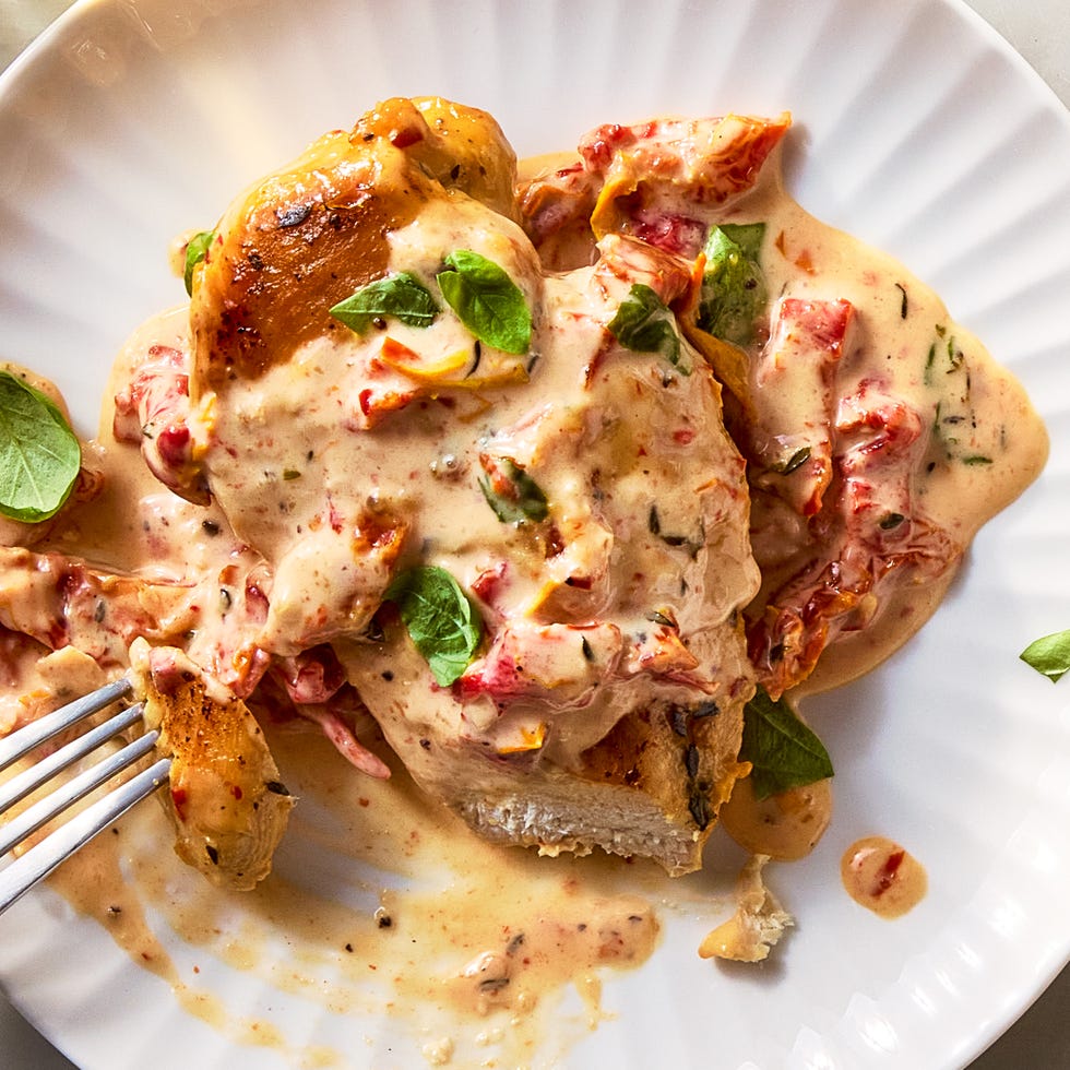 chicken in a creamy sundried tomato sauce