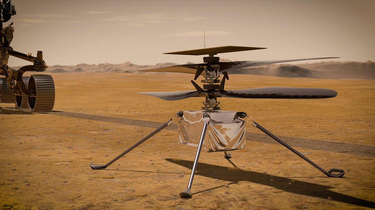NASA Ingenuity Helicopter Flies on Mars
