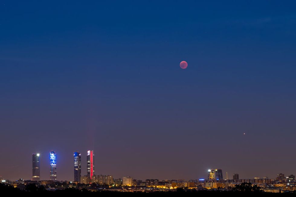 Mars planet - blood moon - Madrid, Spain