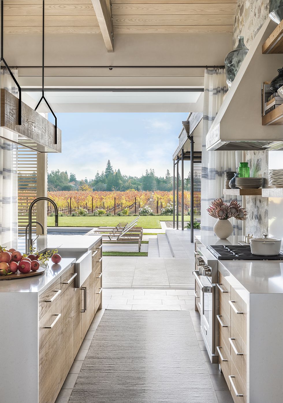 kitchen of the koman residence in napa valley, ca for marshall watson designs photographed by lisa romerein