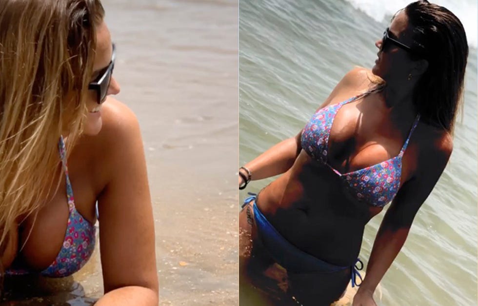 marta lópez en bikini en la playa