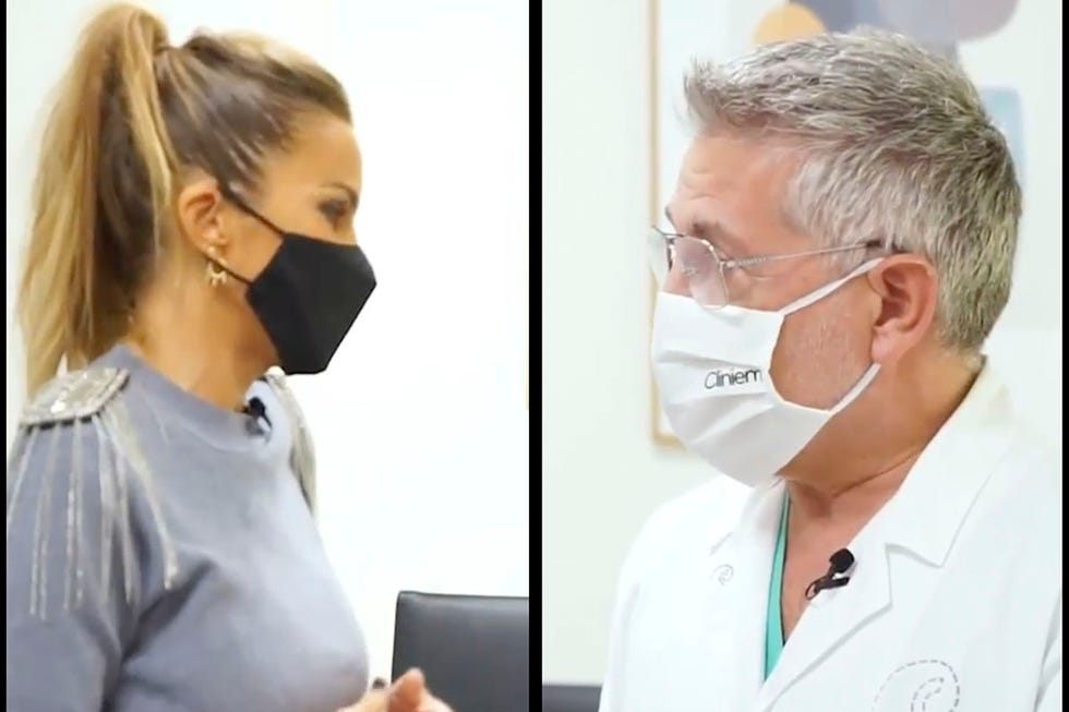 marta lópez habla con el doctor que le va a operar del pecho y del abdomen