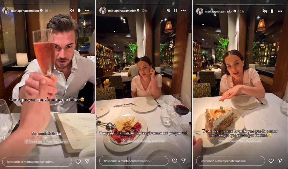 marta penate y tony spina de cena tras anunciar su embarazo