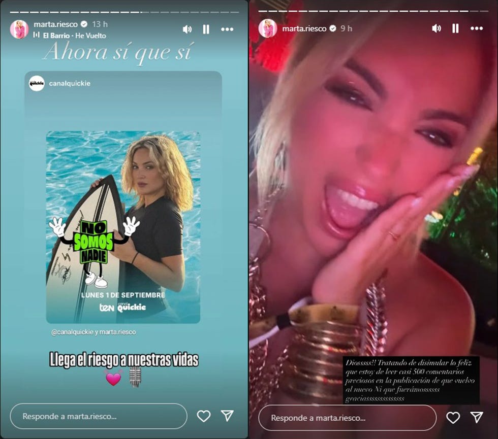 Marta Riesco comparte su reacción al salir a la luz su nuevo trabajo en televisión tras la cancelación de 'La familia de la tele'
