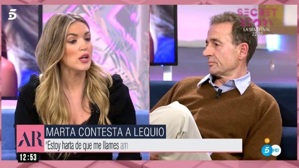 marta riesco se enfrenta con alessandro lequio en telecinco