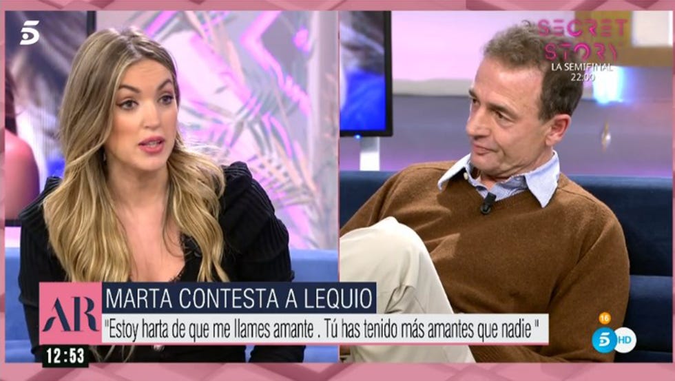marta riesco se enfrenta con alessandro lequio en telecinco