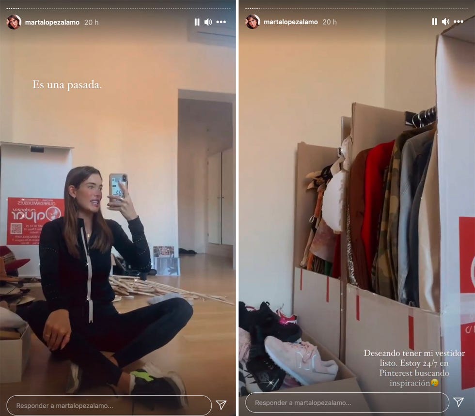 marta lópez Álamo muestra su nueva casa y el que será su nuevo vestidor