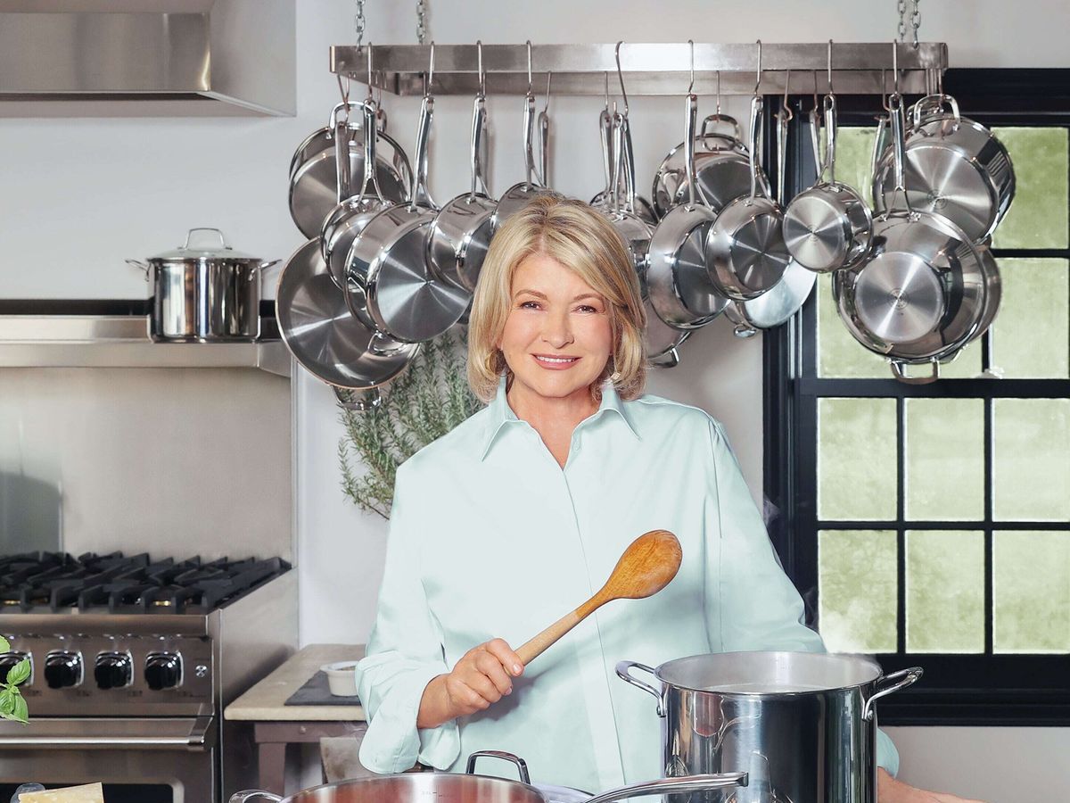 NEW Martha Stewart SIGNATURE 10 piece nonstick cookware set White