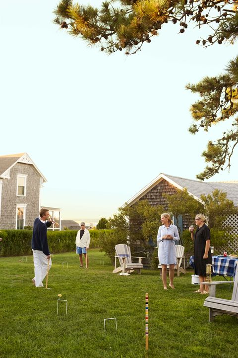 a kick back kind of cottage martha’s vineyard retreat homeowners phoebe cole smith and mike smith lawn games