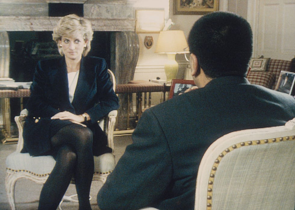 princess diana being interviewed