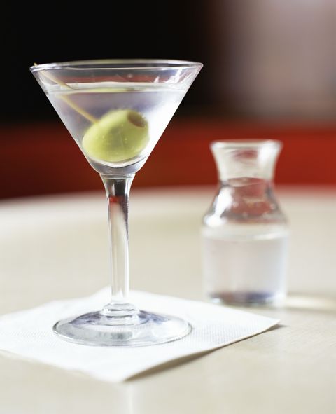 martini with olive