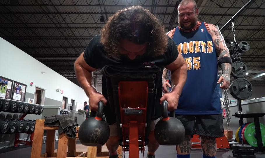 Rapper Action Bronson Does Deadlifts With Strongman Martins Licis