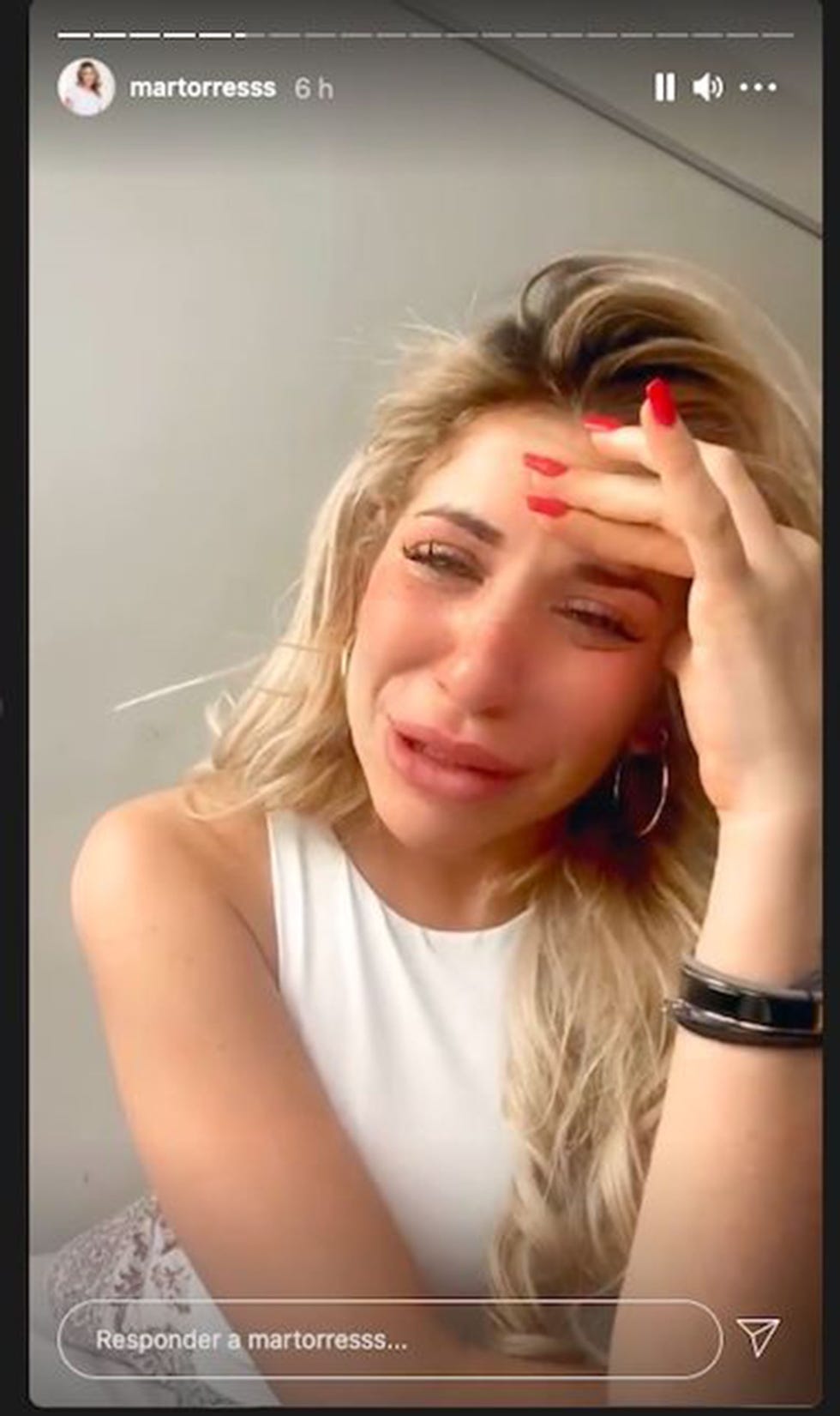 mar torres destrozada y entre lágrimas tras haber recibido insultos en instagram