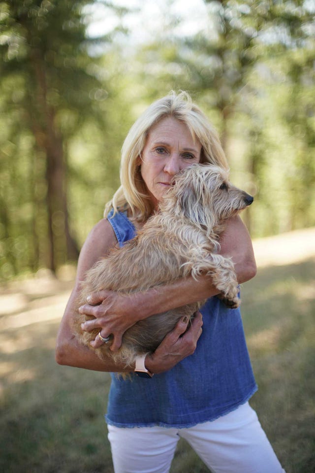 mary decker photographer on thursday, 81519 in eugene or with one of her dogs