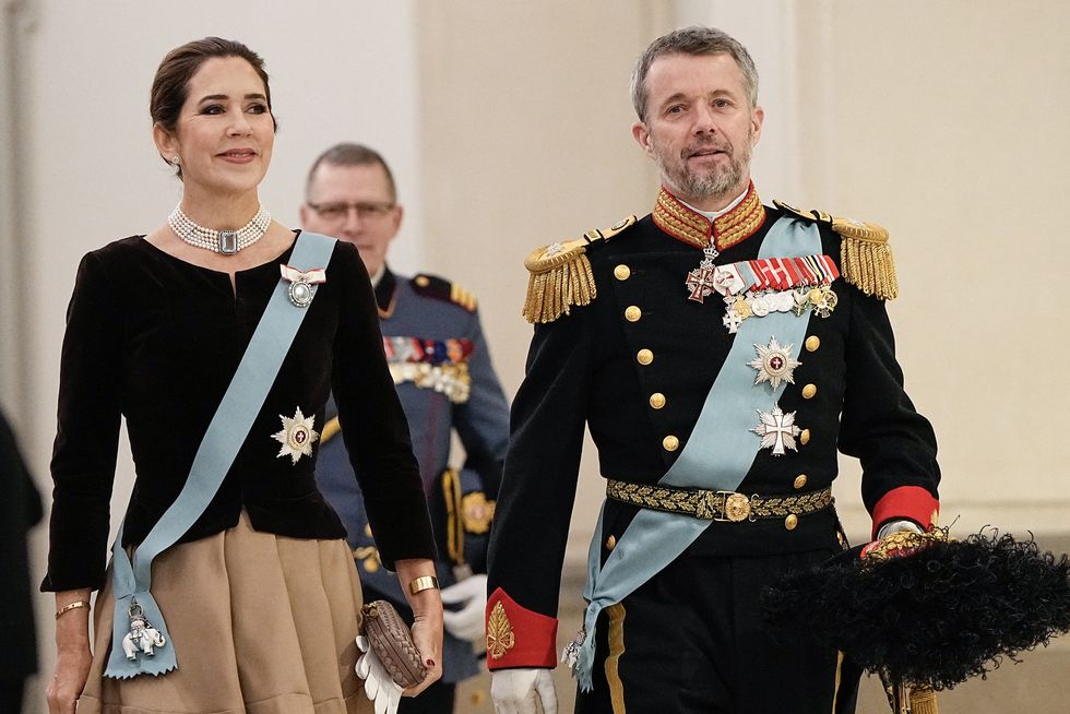 crown prince frederik of denmark r and crown princess mary of denmark arrive to the new years cure for officers from the armed forces and the national emergency management agency, as well as invited representatives of major national organizations and the royal patronage at christiansborg castle in copenhagen on january 4, 2024 denmarks queen margrethe announced in her new years speech that she is abdicating on february 14, 2024 crown prince frederik will take her place and become king frederik the 10th of denmark, while australian born crown princess mary will be queen of denmark photo by mads claus rasmussen ritzau scanpix afp denmark out photo by mads claus rasmussenritzau scanpixafp via getty images