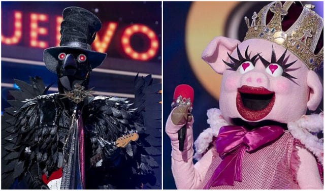 quienes son la cerdita y el cuervo de mask singer