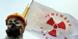 anti nuclear protesters demonstrate outside hinkley point nuclear power station