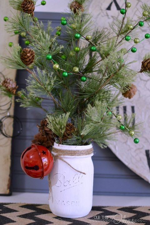 mason jar christmas crafts pine branches
