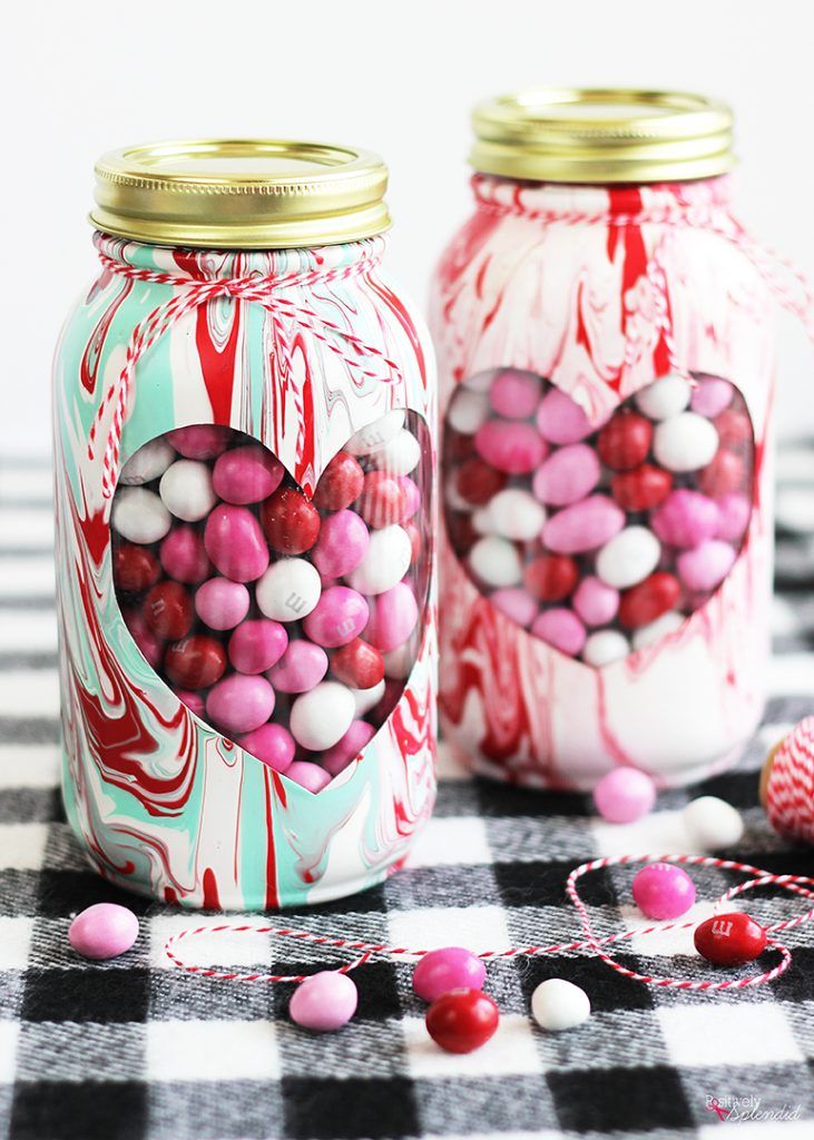 Valentine Glitter Votives - Mason Jar Crafts Love