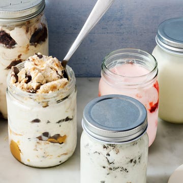 Mason Jar Ice Cream ice cream with toppings made in a mason jar