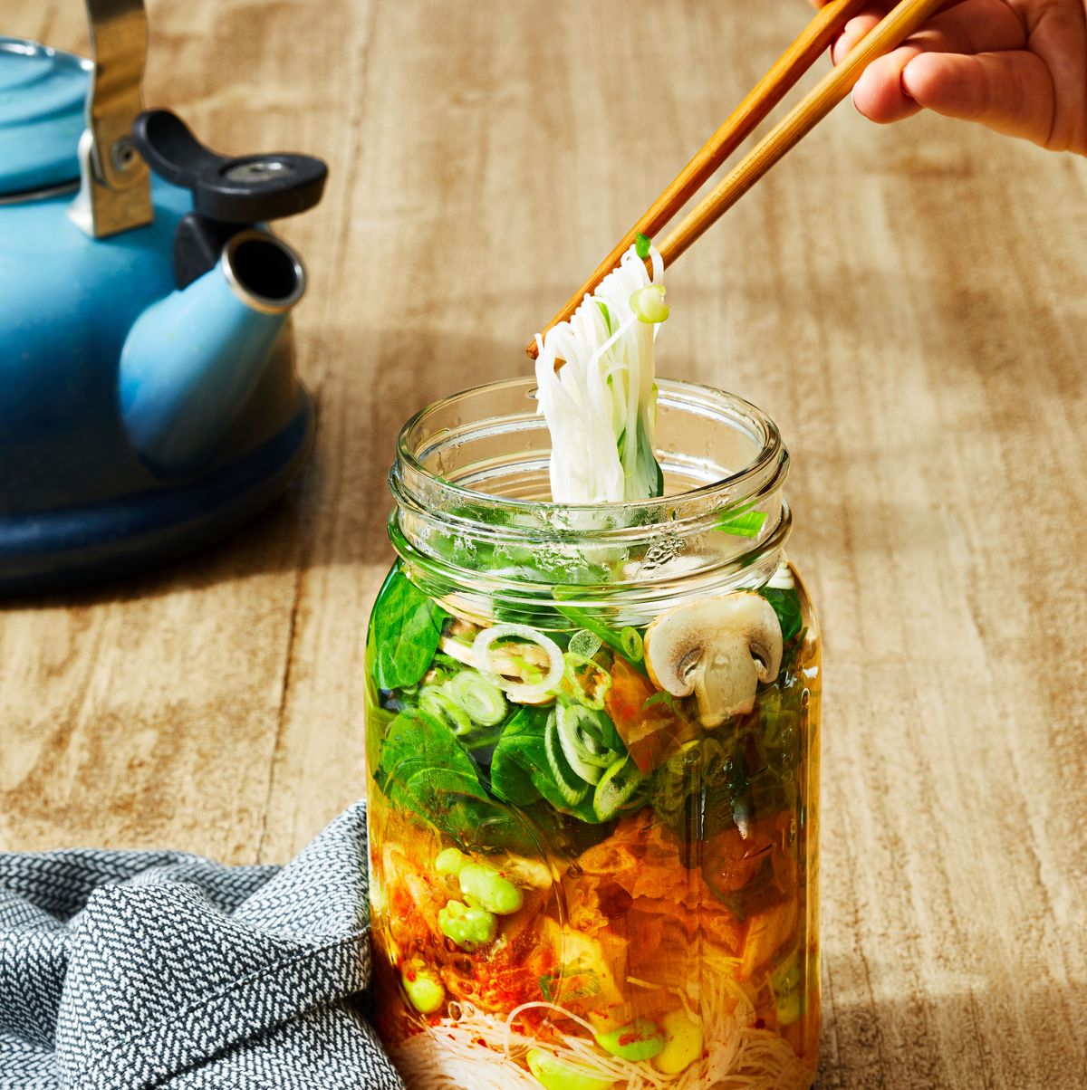Noodle Soup in a Jar for Lunch