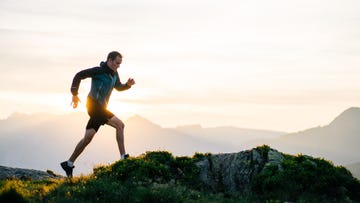 a man jumping in the air