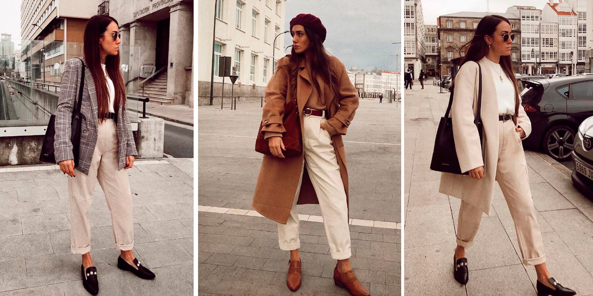 Massimo Dutti y el pantalón beige de vestir más veces ha llevado esta instagramer española en sus mejores looks