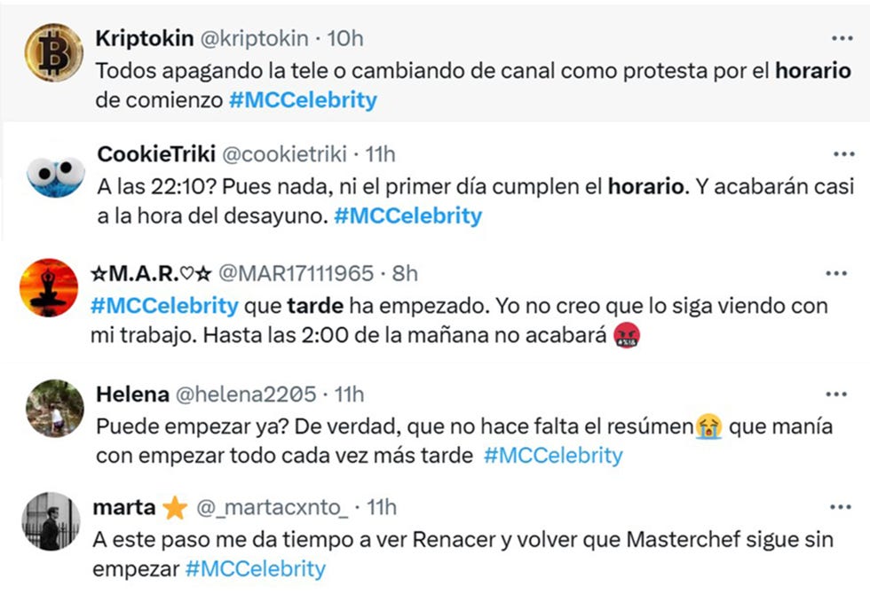 La denuncia de los espectadores de 'Masterchef Celebrity 10' por el horario  de su estreno
