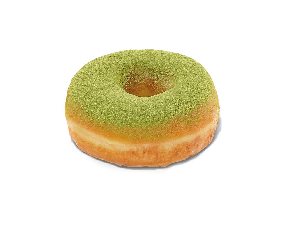 dunkin' matcha topped donut