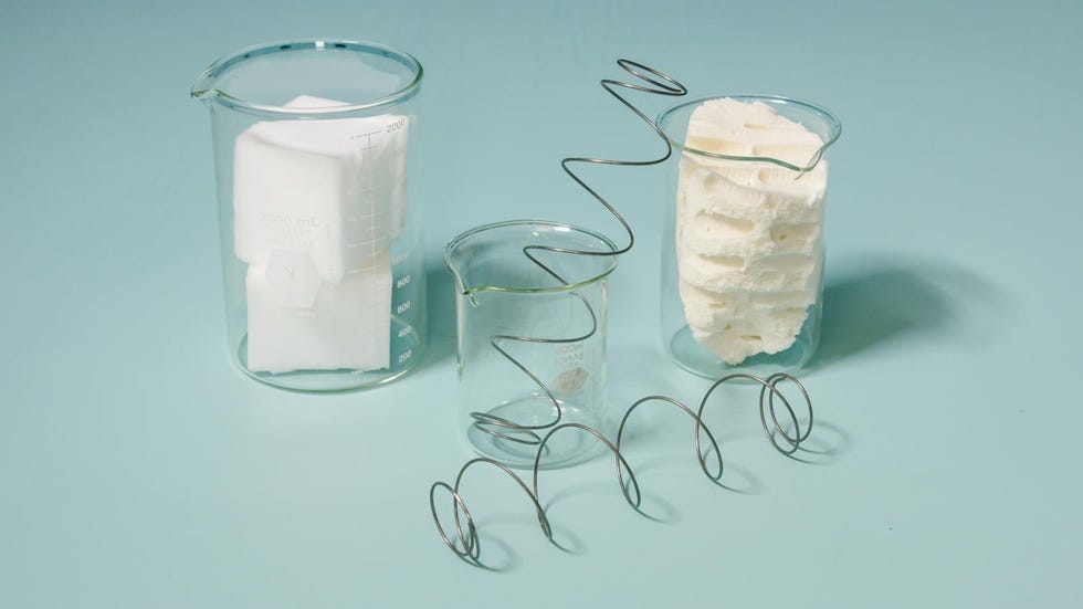 an image of foam, spring and latex