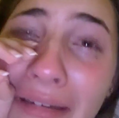 woman crying