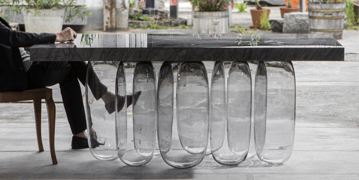 Table, Furniture, Glass, Outdoor table, Water, Iron, Chair, Flowerpot, Design, Room, 