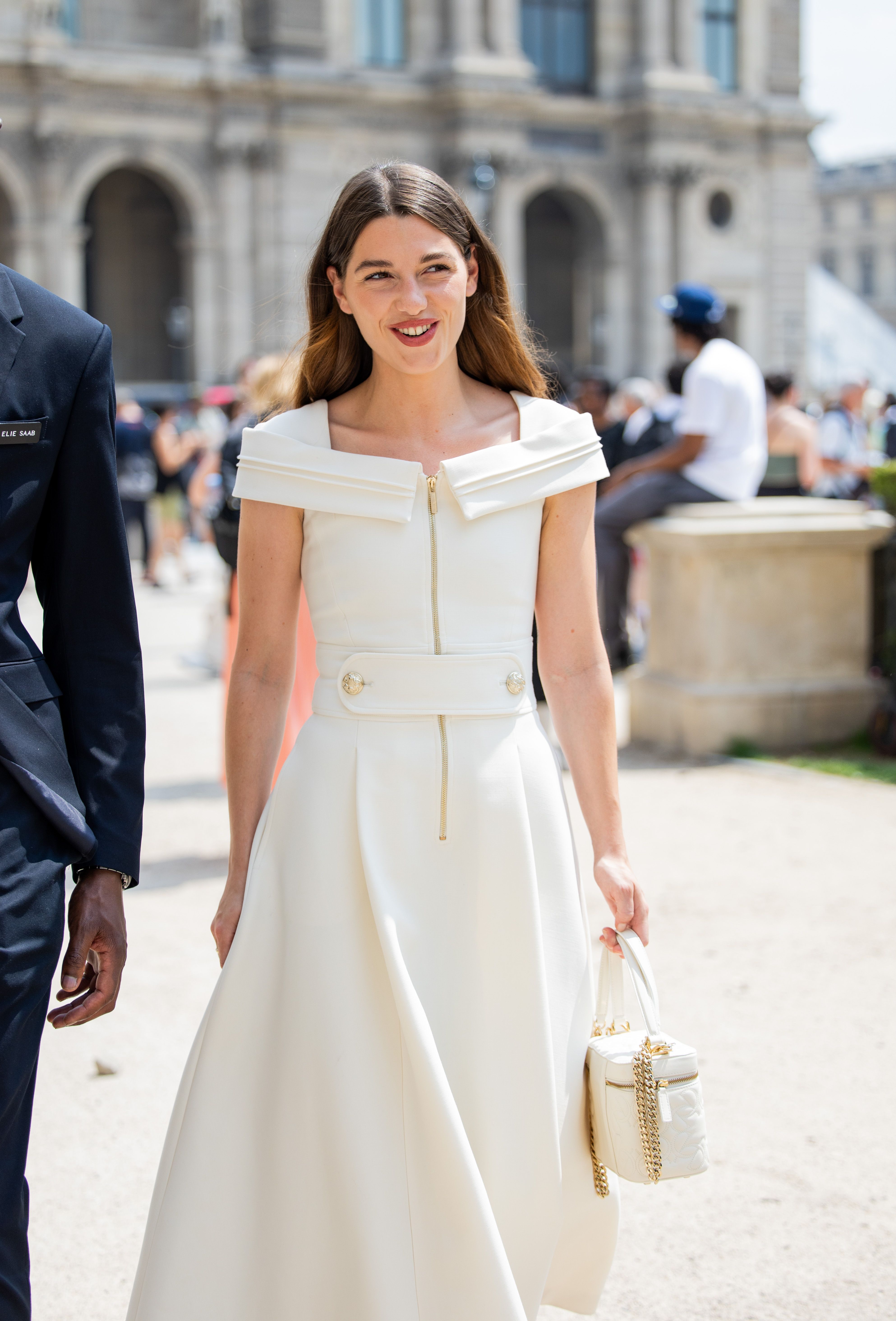 White fashion dress to work