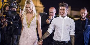 noto, italy   august 31 chiara ferragni and fedez attend the pre wedding party on august 31, 2018 in noto, italy photo by claudio laveniagc images